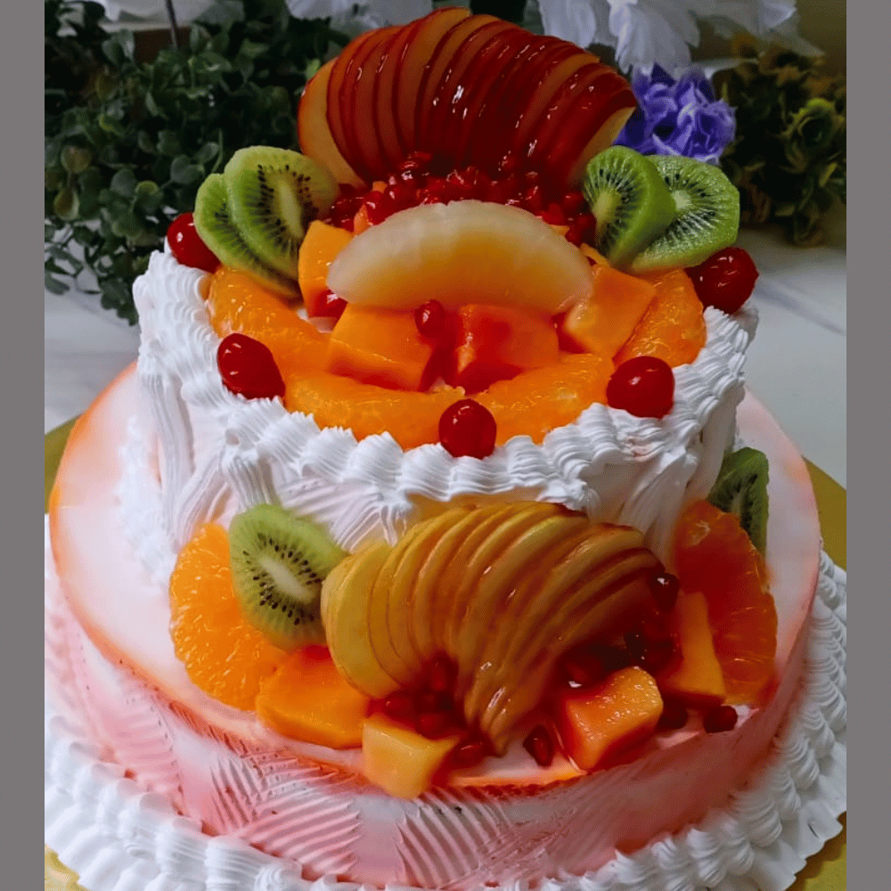 Two Tier Fresh Fruit Cake​